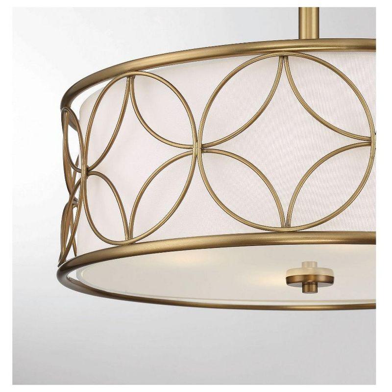 Savoy House Reid 4 - Light Semi-Flush Mount in  Warm Brass