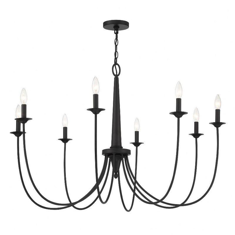 Savoy House Stonecrest Matte Black 8-Light Candle Chandelier