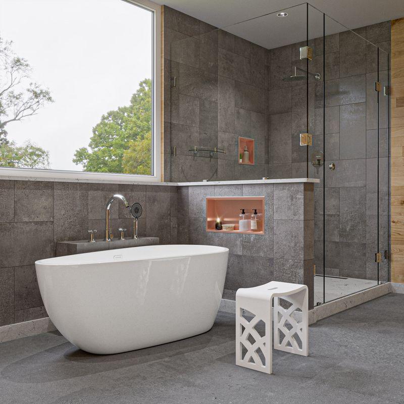 Adhesive Stainless Steel Shower Shelf