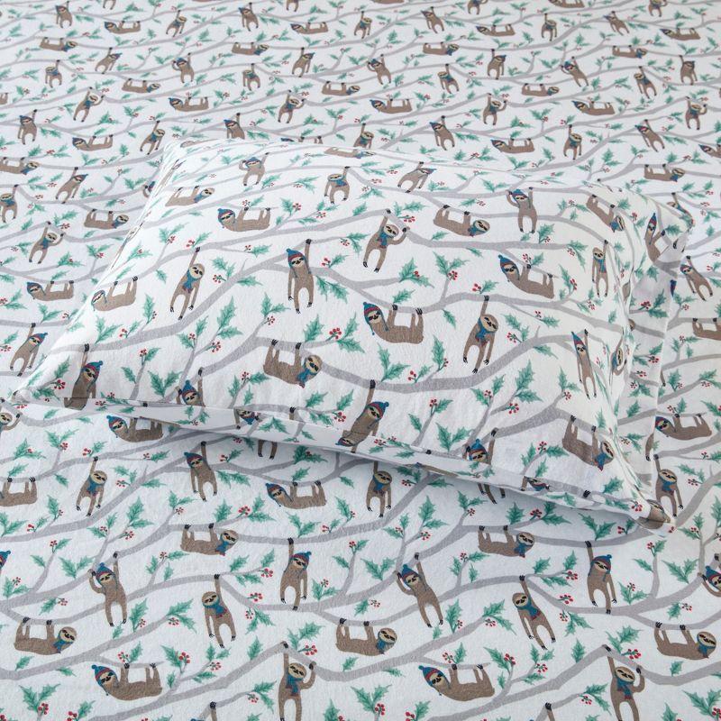 Full Cozy Flannel Sheet Set Multi Sloth