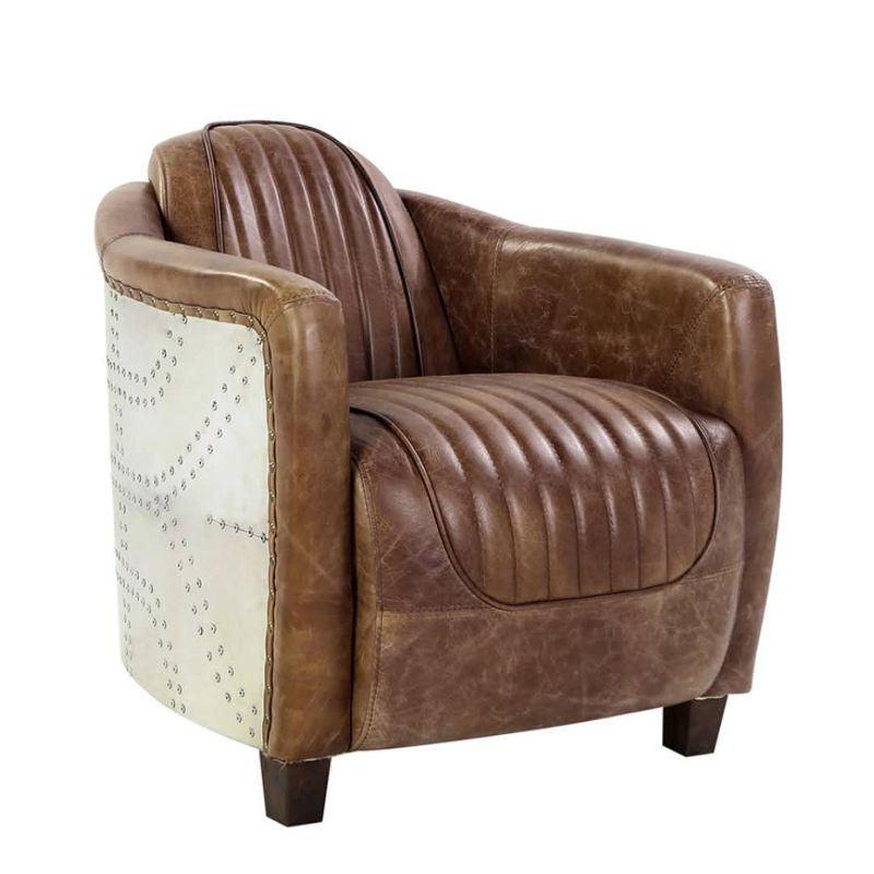 Brancaster Leather Barrel Chair