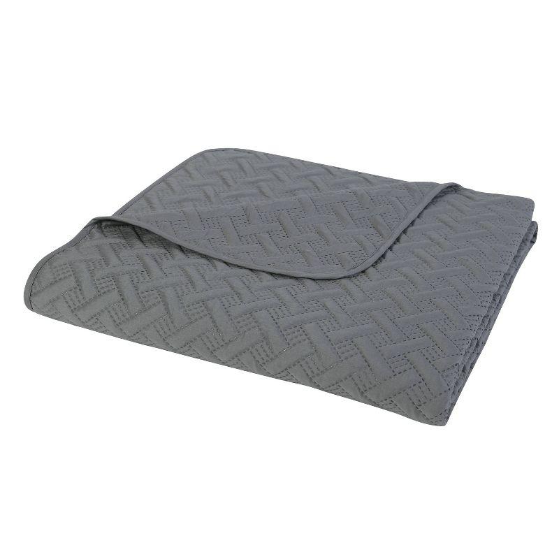 Nina Embossed Basketweave Quilt Set