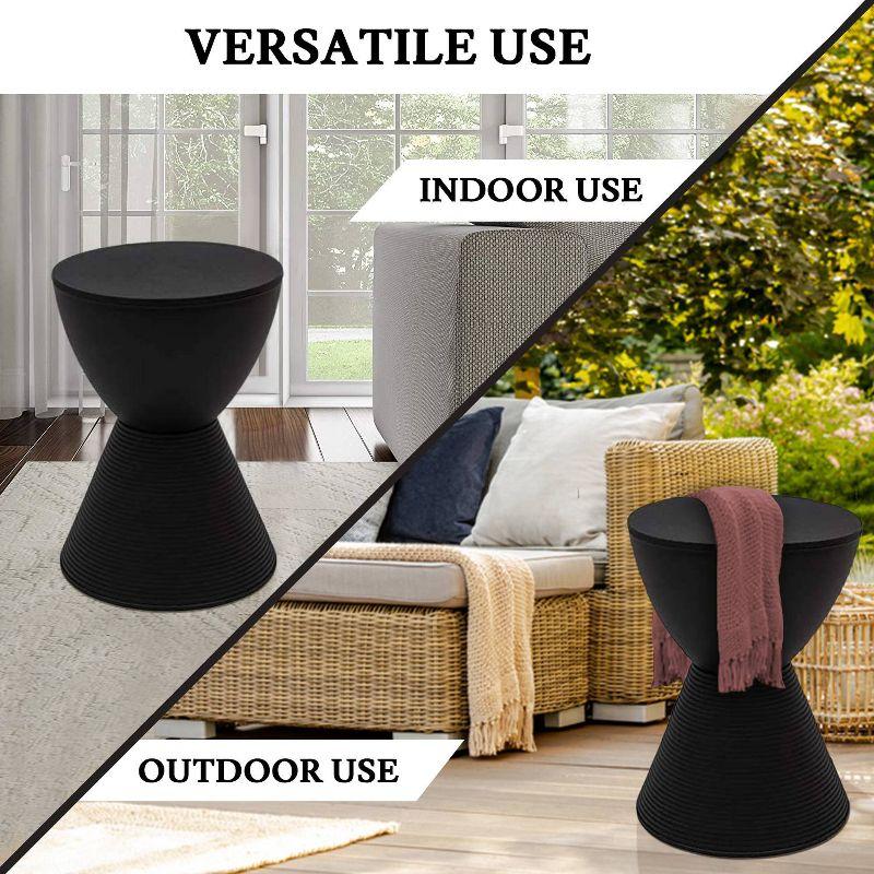 LeisureMod Boyd Modern Round Plastic Side Table