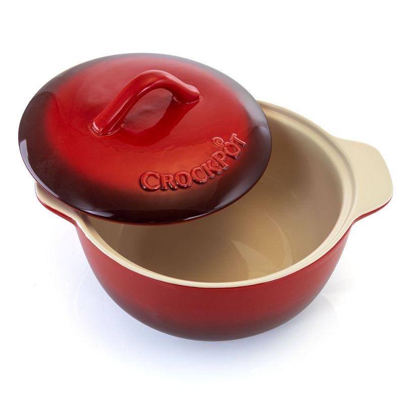 Crock-Pot  2 Piece 2.3 Quart Artisan Casserole Bakeware Set in Red