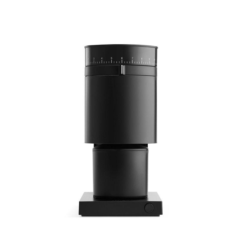 Matte Black Electric Conical Burr Coffee Grinder with Adjustable Settings