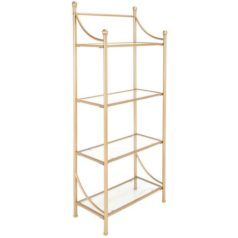 Diana 4-Tier Etagere - Tempered Glass/Gold - Safavieh