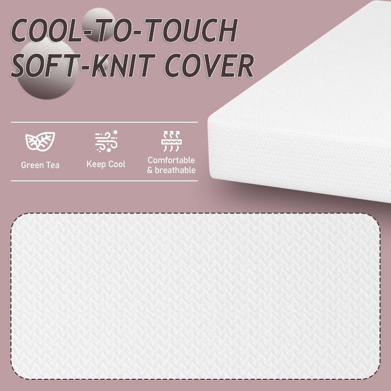 FDW 10 Inch Green Tea Memory Foam Mattress Cooling Gel Infused Mattress,Medium Firm Mattresses Fiberglass Free/CertiPUR-US