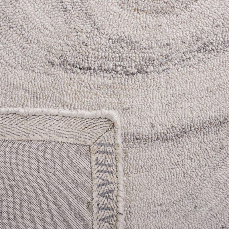 Abstract ABT148 Handmade Indoor Area Rug - Light Gray/Beige - 6'x6' - Safavieh