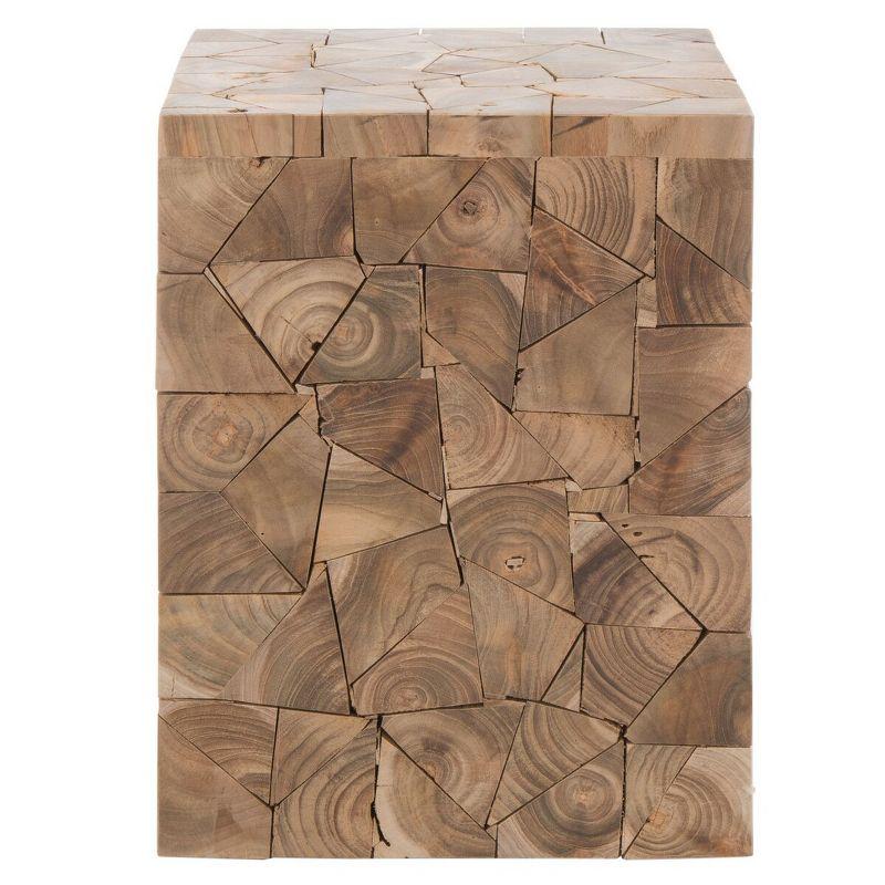 Forbes Square Stool - Medium Oak - Safavieh