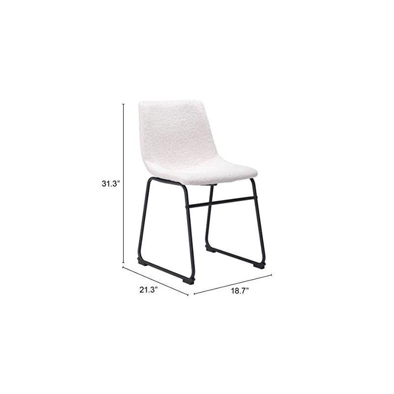 Zuo Hospitality Smart Dining Chair Ivory (Set of 2)