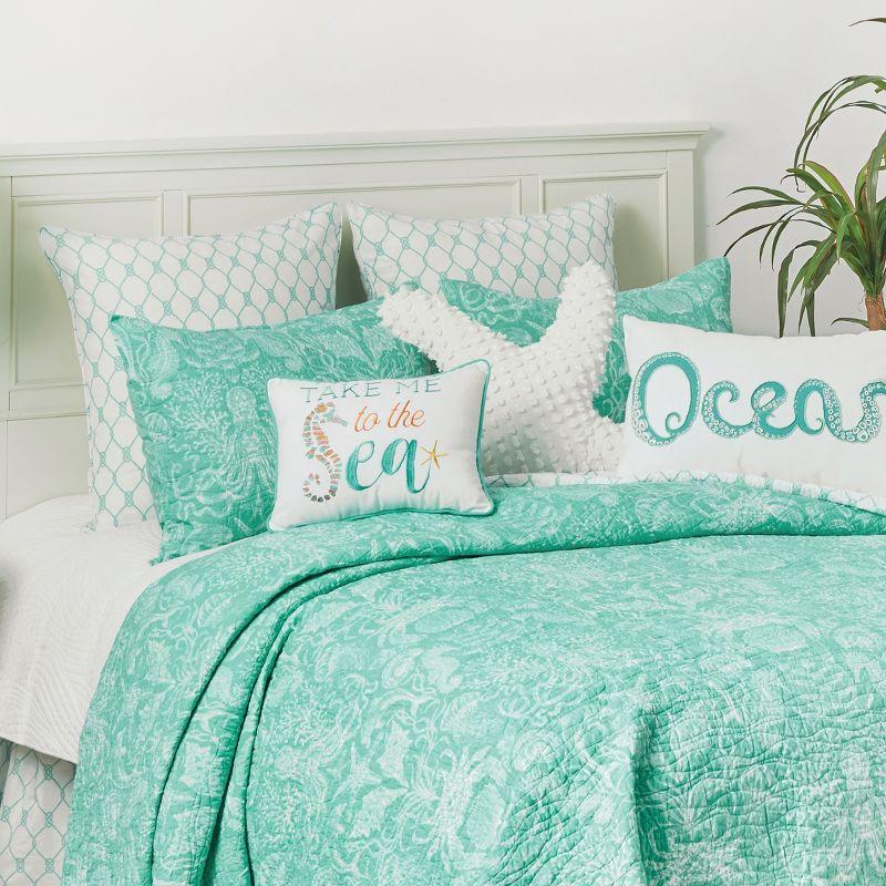 C&F Home Octi Ocean Beaded Throw Pillow
