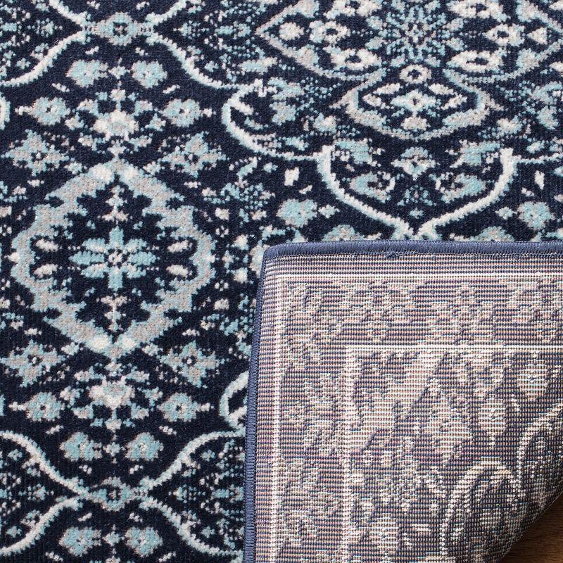Montage MTG283 Power Loomed Indoor/Outdoor Area Rug - Navy/Ivory - 4'x6' - Safavieh.