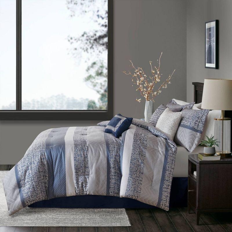 Madison Park Rhapsody 7 Piece Jacquard Comforter Set