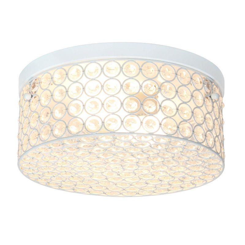 12" Elipse Round Crystal Flush Mount Ceiling Light - Elegant Designs