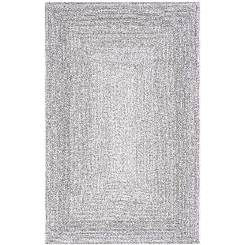 Gray Braided Reversible Synthetic Area Rug