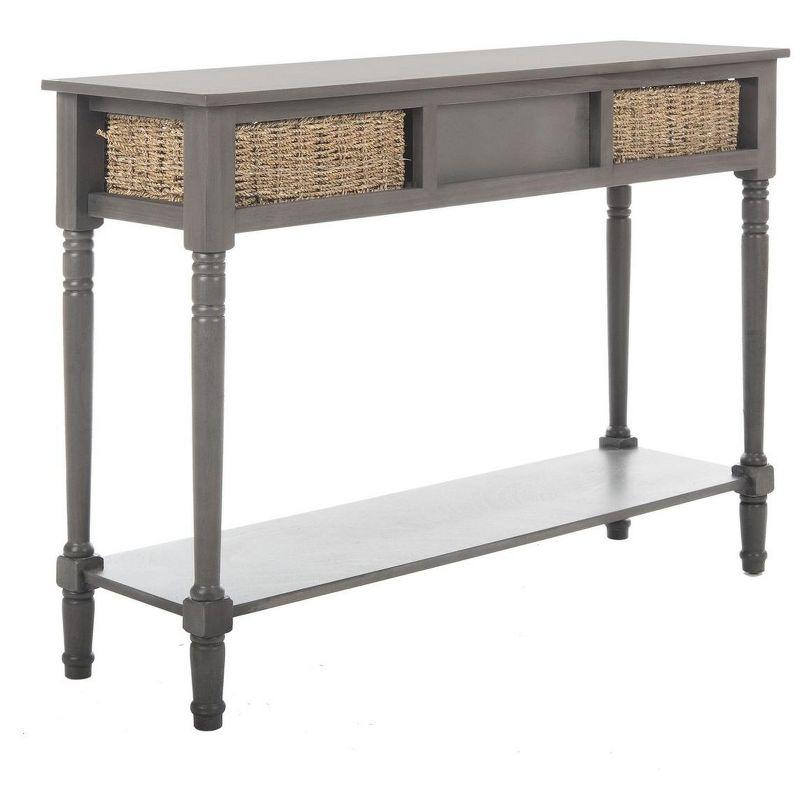 Winifred Wicker Console Table With Storage  - Safavieh