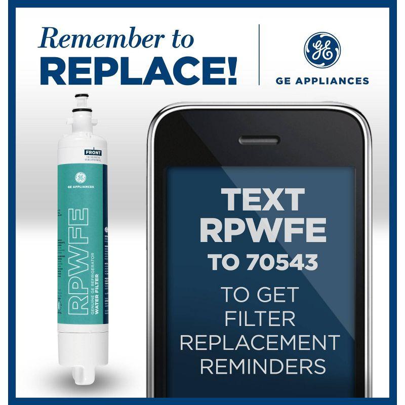 GE Appliances RPWFE Replacement Refrigerator Water Filter: Filters Pharmaceuticals, Asbestos, Mercury, Lead, Pesticides