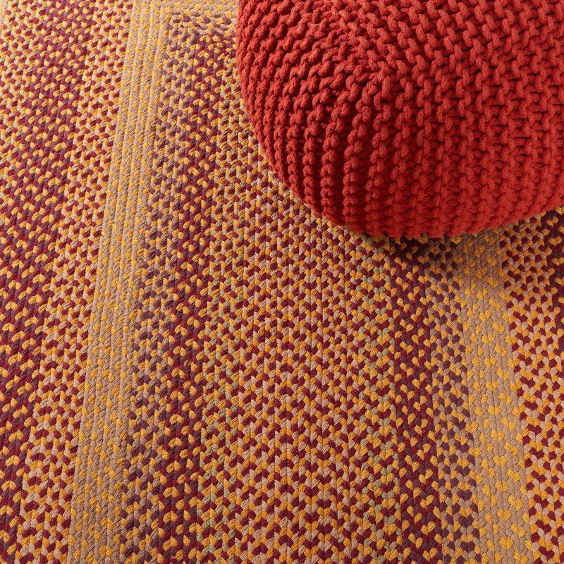 Braided BRD651 Flat Weave Indoor Accent Rug - Yellow/Red - 3'x5' Oval - Safavieh