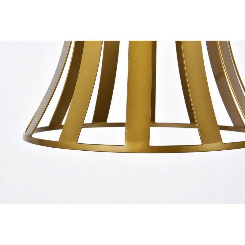 Elegant Lighting Lily 1 light pendant in brass