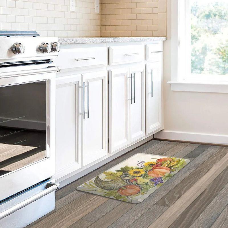 Cornucopia Harvest Multicolor Anti-Fatigue Kitchen Mat