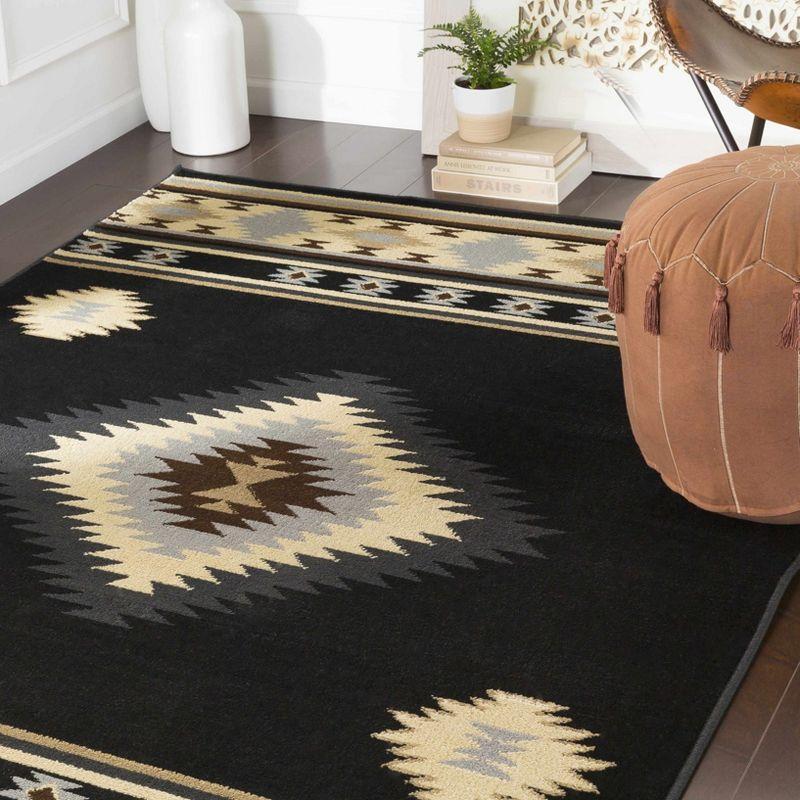 Hauteloom Rectangle Area Rug  Black