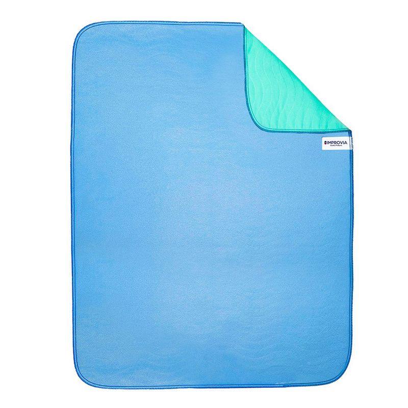 Improvia Washable Underpads, Heavy Absorbency Reusable Bedwetting Incontinence Pads - Blue