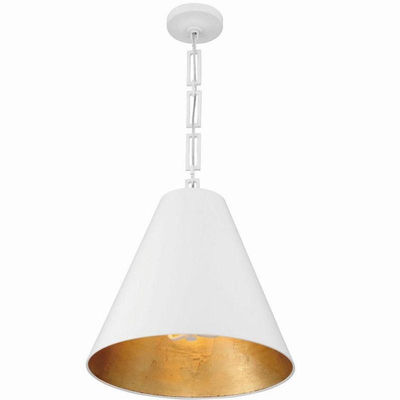 Crystorama Lighting Alston 3 - Light Chandelier in  Matte White/Antique Gold
