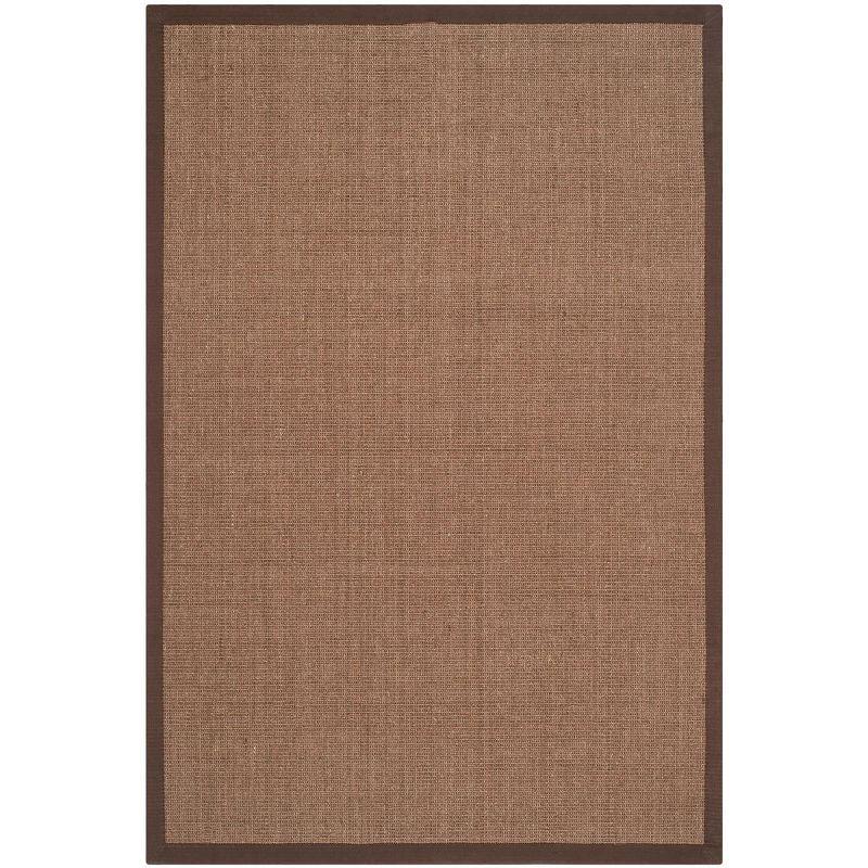 Handmade Cotton Tufted Area Rug 5' x 8' - Natural Brown