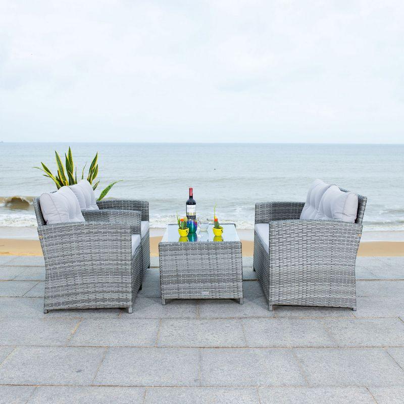 Vellor 4 Piece Patio Outdoor Living Set  - Safavieh