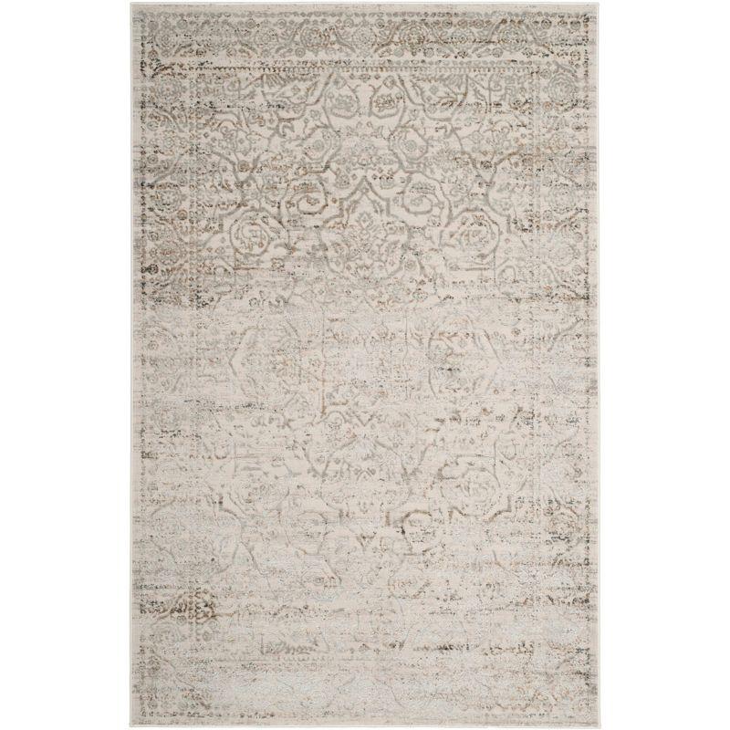 Elegant Princeton Vintage-Styled 4' x 6' Gray Wool Blend Area Rug