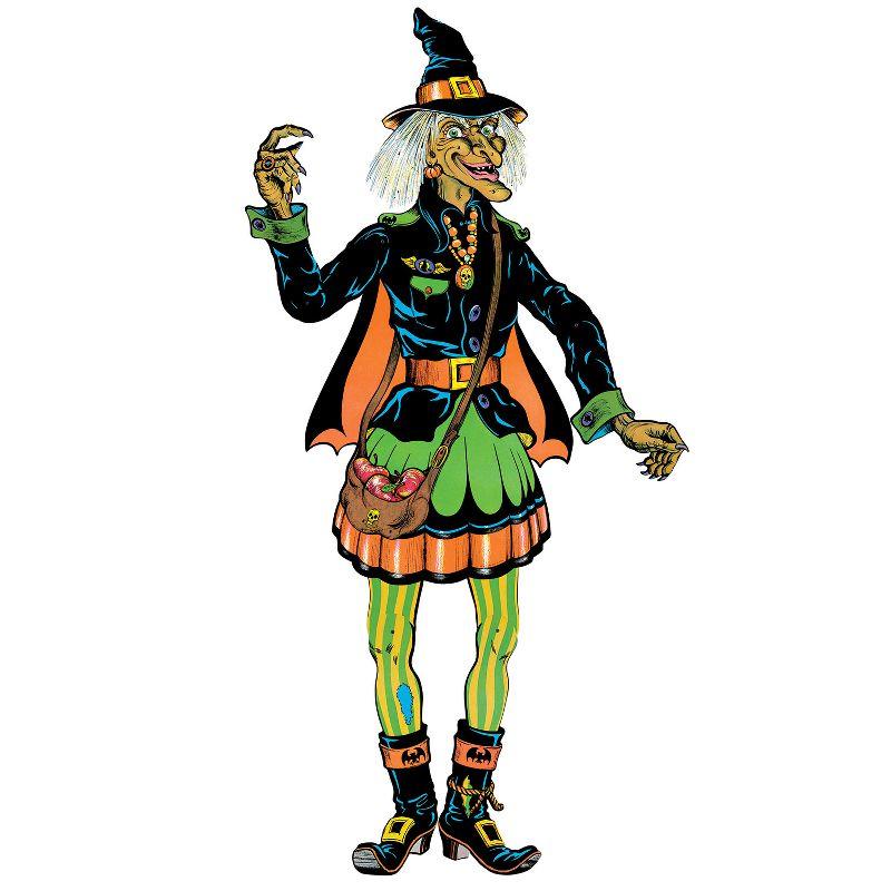 Beistle Vintage Halloween Jointed Witch, 4' 9", (1/Pkg) Multicolored