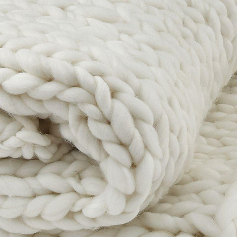 Park Designs White Chunky Knit Throw