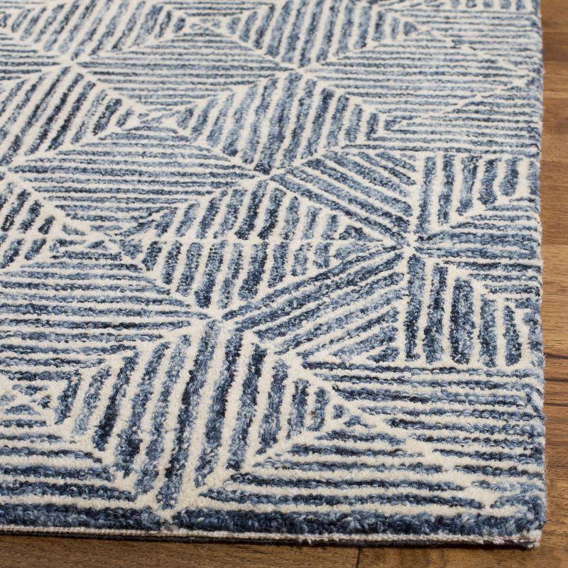 Abstract ABT763 Handmade Indoor Accent Rug - Blue/Ivory - 3'x5' - Safavieh