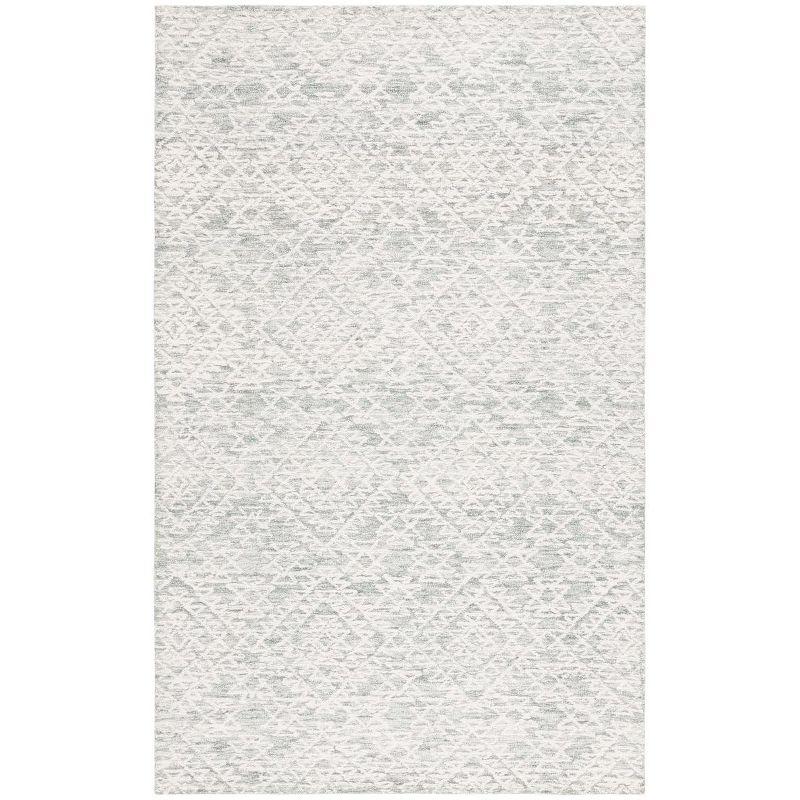 Ebony EBN303 Hand Tufted Indoor Area Rug - Ivory/Grey - 6'x9' - Safavieh