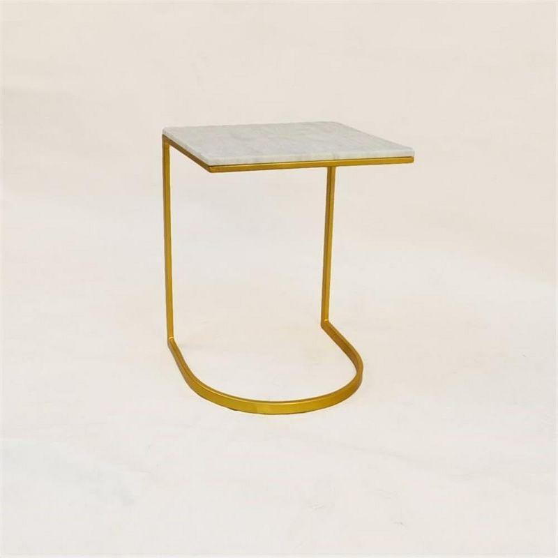 Carolina Living Lorelie Accent Table - White/Gold