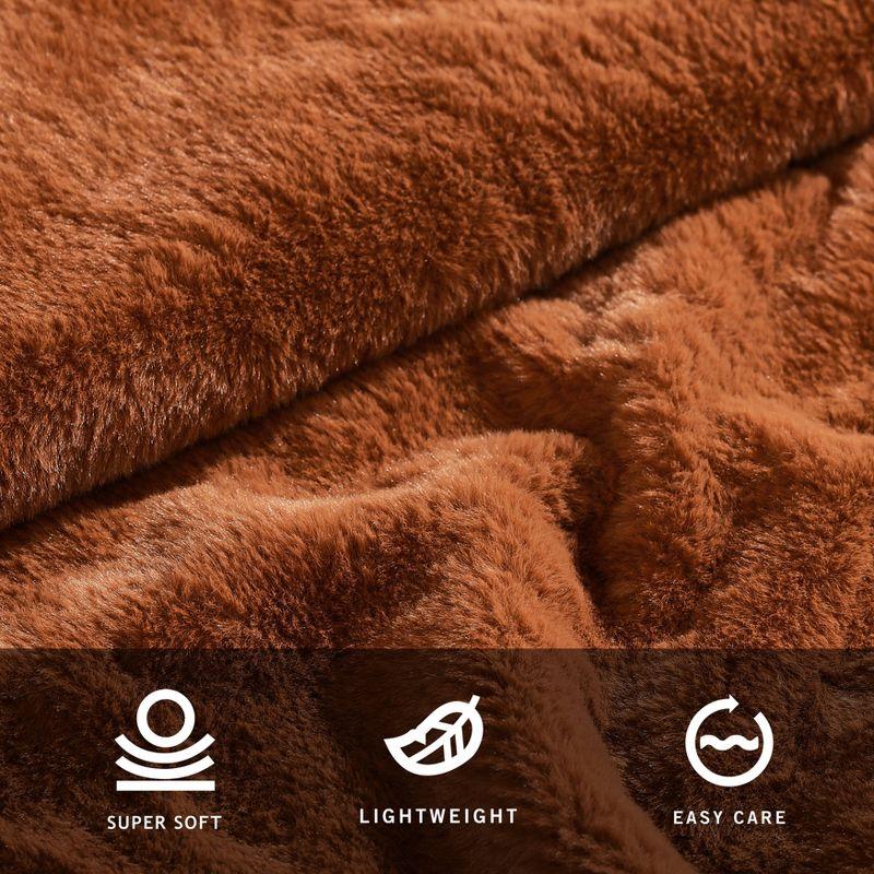 Kenneth Cole Kenneth Cole Faux Fur Solid Throw Blankets