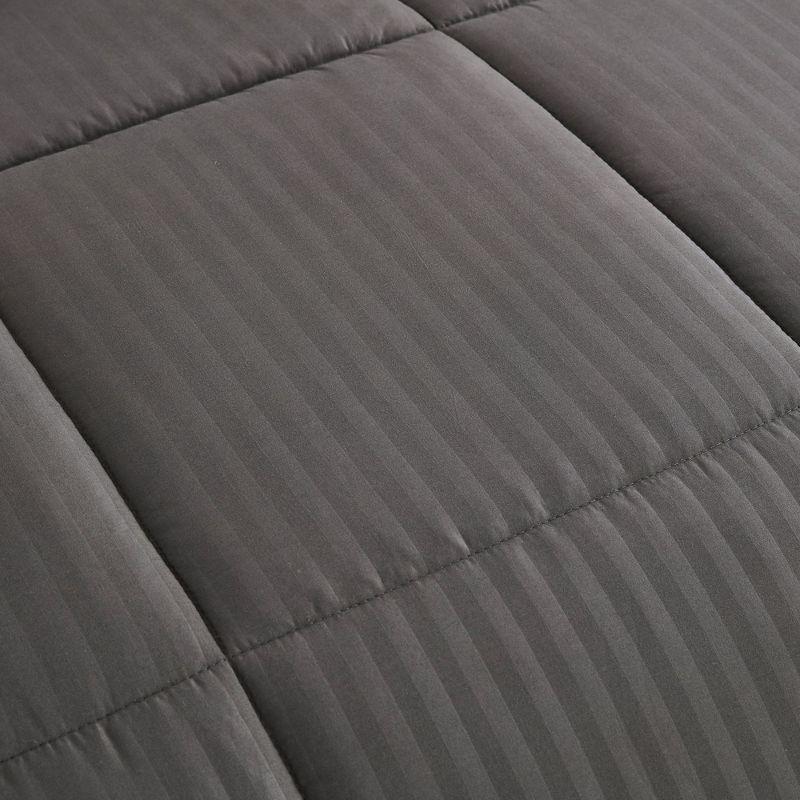 Sweet Home Collection Dobby Stripe Embossed Bed In a Bag Comforter Set