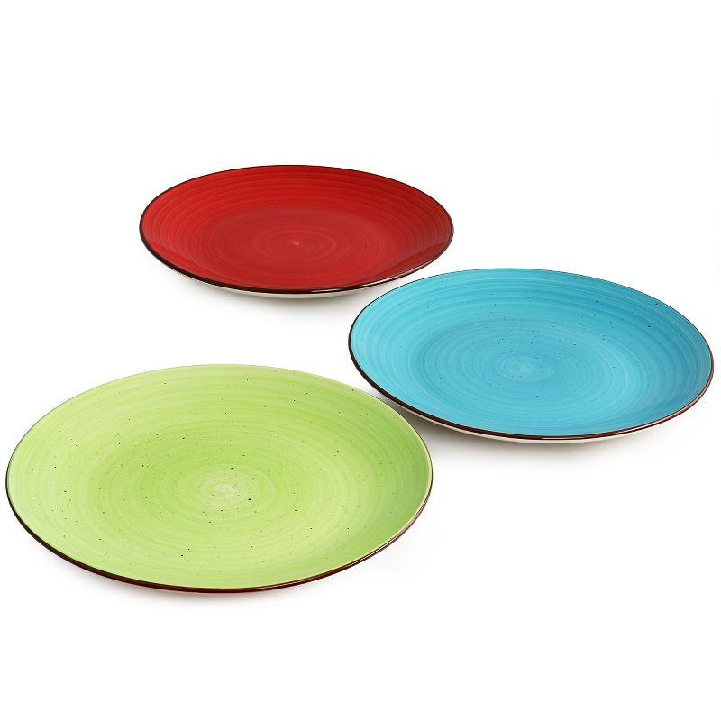 Elama Sebastian 6 Piece Stoneware Dinner Plate Set in Assorted Colors