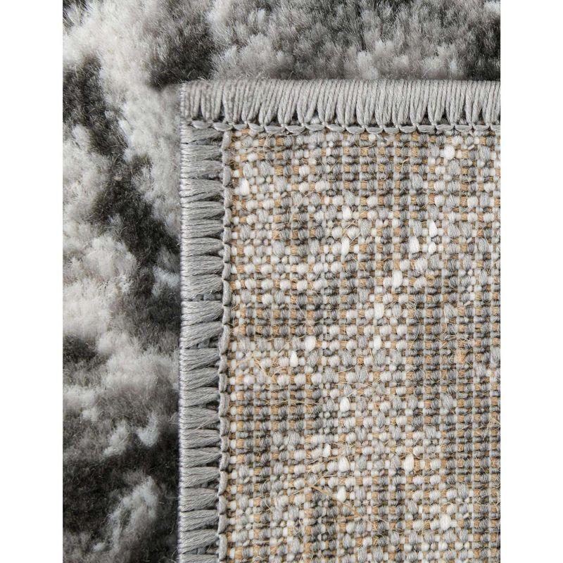 Unique Loom 4' 0 x 6' 0 Sofia Grace Dark Gray Area Rug