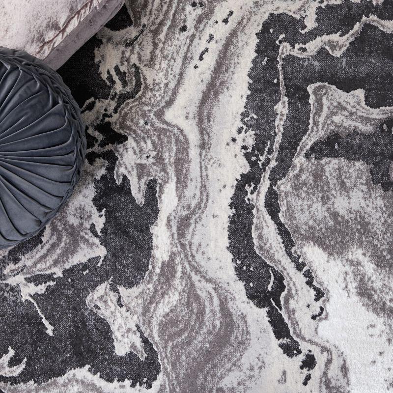 Amelia ALA277 Machine Made Indoor Area Rug - Charcoal/Gray - 6'-7"x6'-7" - Safavieh