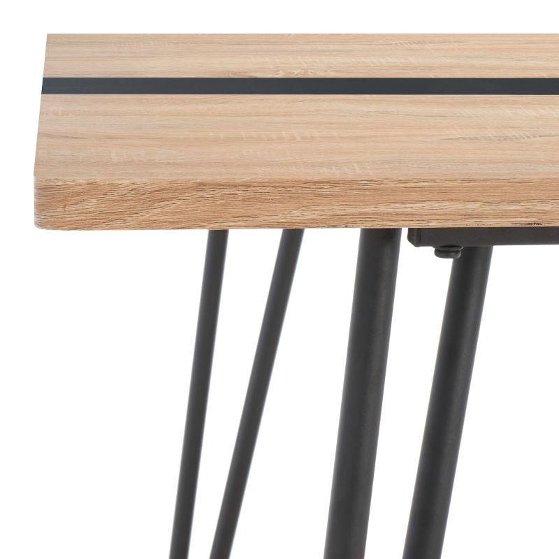 Alarick Dining Table - DTB5802A - Natural/Black - Safavieh
