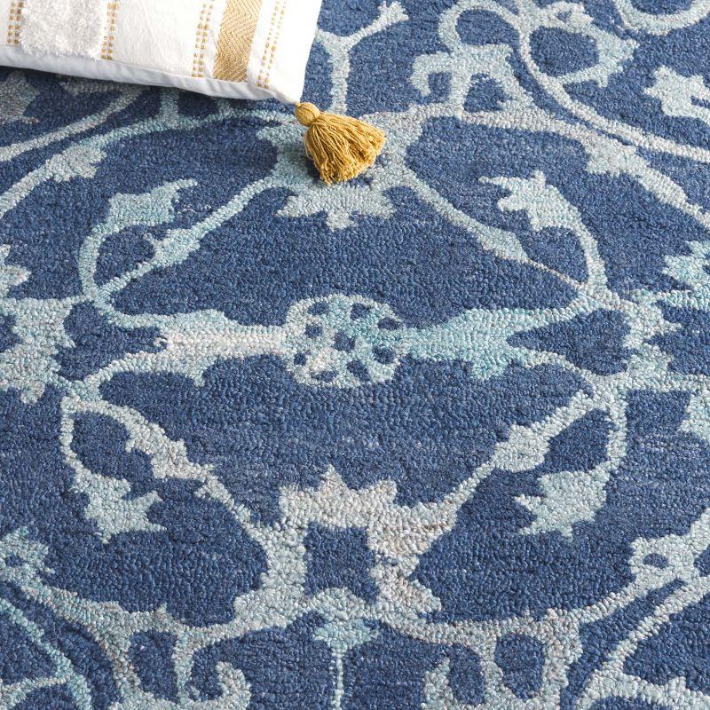 Anatolia AN401 Handmade Tufted Area Rug - Navy - 8' X 10' - Safavieh