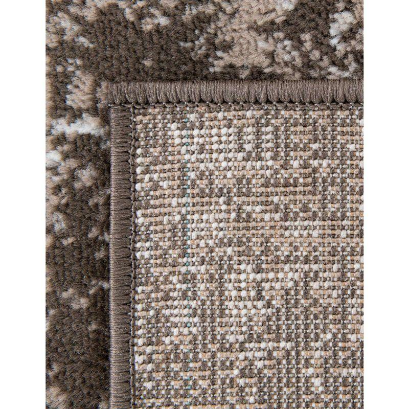 Casino Sofia 6' 1" Square Brown Indoor Easy-Care Rug