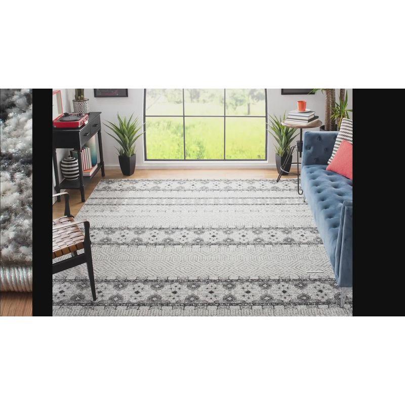 Madison MAD797 Power Loomed Area Rug - Grey/Turquoise - 6'7"x9'2" - Safavieh.