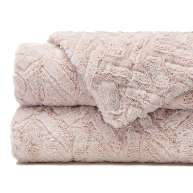 Chanasya Soft Cloud Faux Fur Throw Blanket - Reversible Faux Shearling