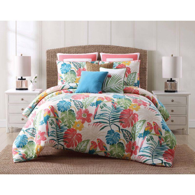 Coco Paradise Multicolor Cotton Full Duvet Cover Set