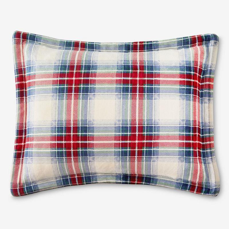 BrylaneHome BH Studio Microfleece Sham - King, Plaid Multi