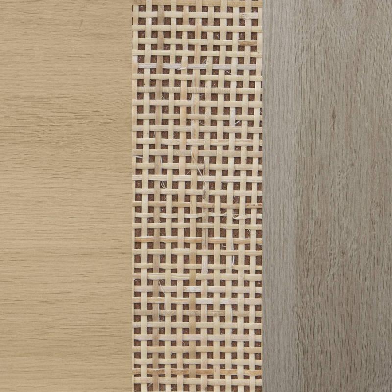 Nathan James Set of 3 Andrew Rattan Storage Cabinet Light Oak