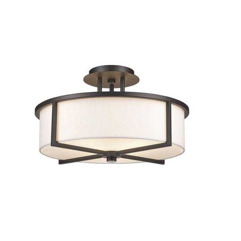 Livex Lighting Wesley 3 - Light Semi-Flush Mount in  Bronze