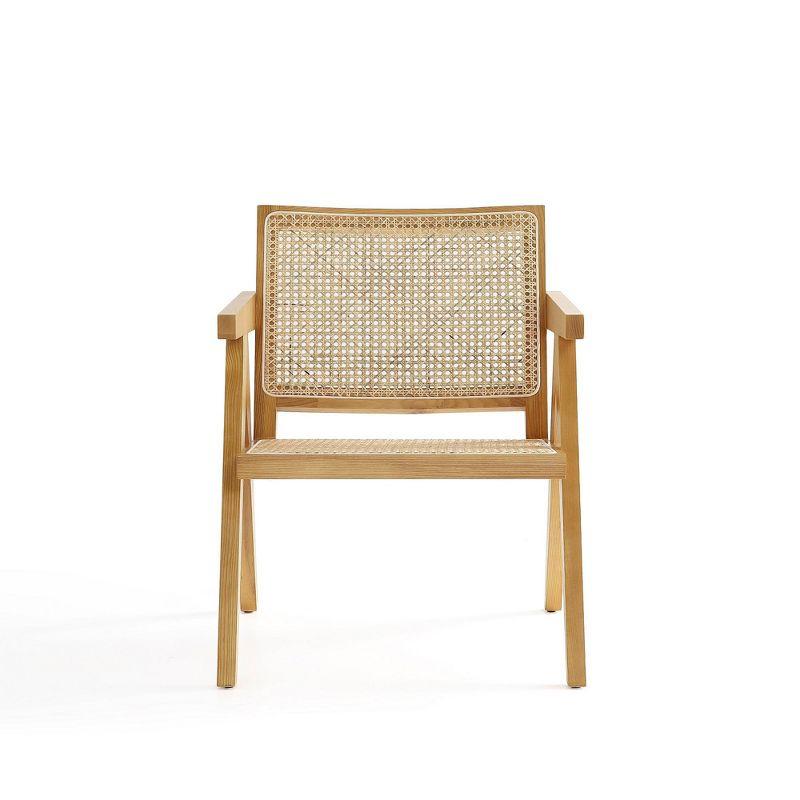Set of 2 Hamlet Wood Accent Chairs Natural - Manhattan Comfort: Matte Finish, Ash Frame, No Assembly Required